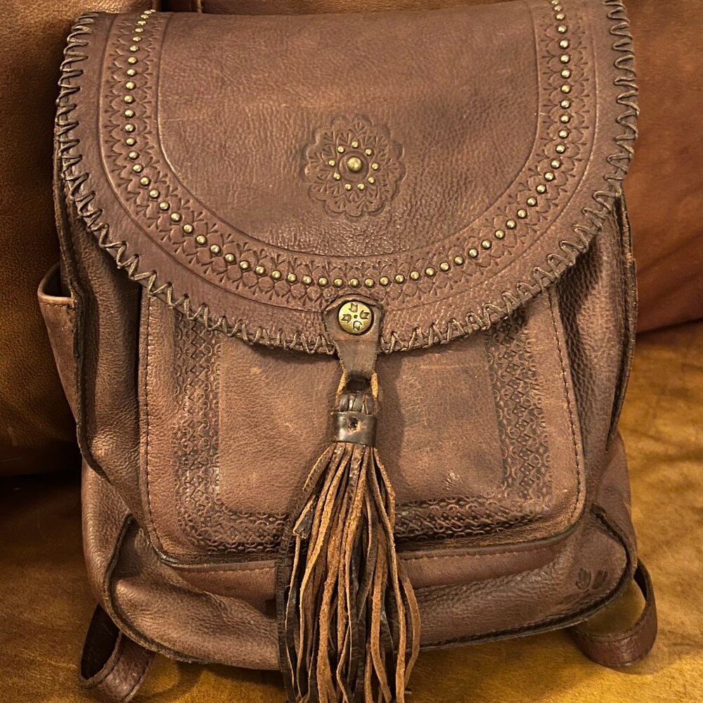 Patricia Nash Cognac Brown Jovanna Backpack
